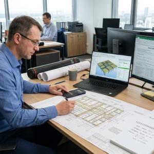 Розрахунок опалубки перекриття для монолітного будівництва