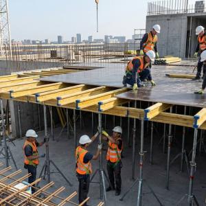 Монтаж опалубки для плиты перекрытия