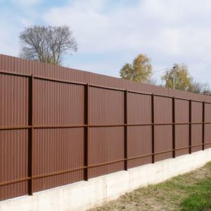 Забор из профнастила с фундаментом цена в Киеве, Броварах